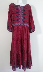 🦋 Boho hippie tent caftan dress ReBorn India 70s